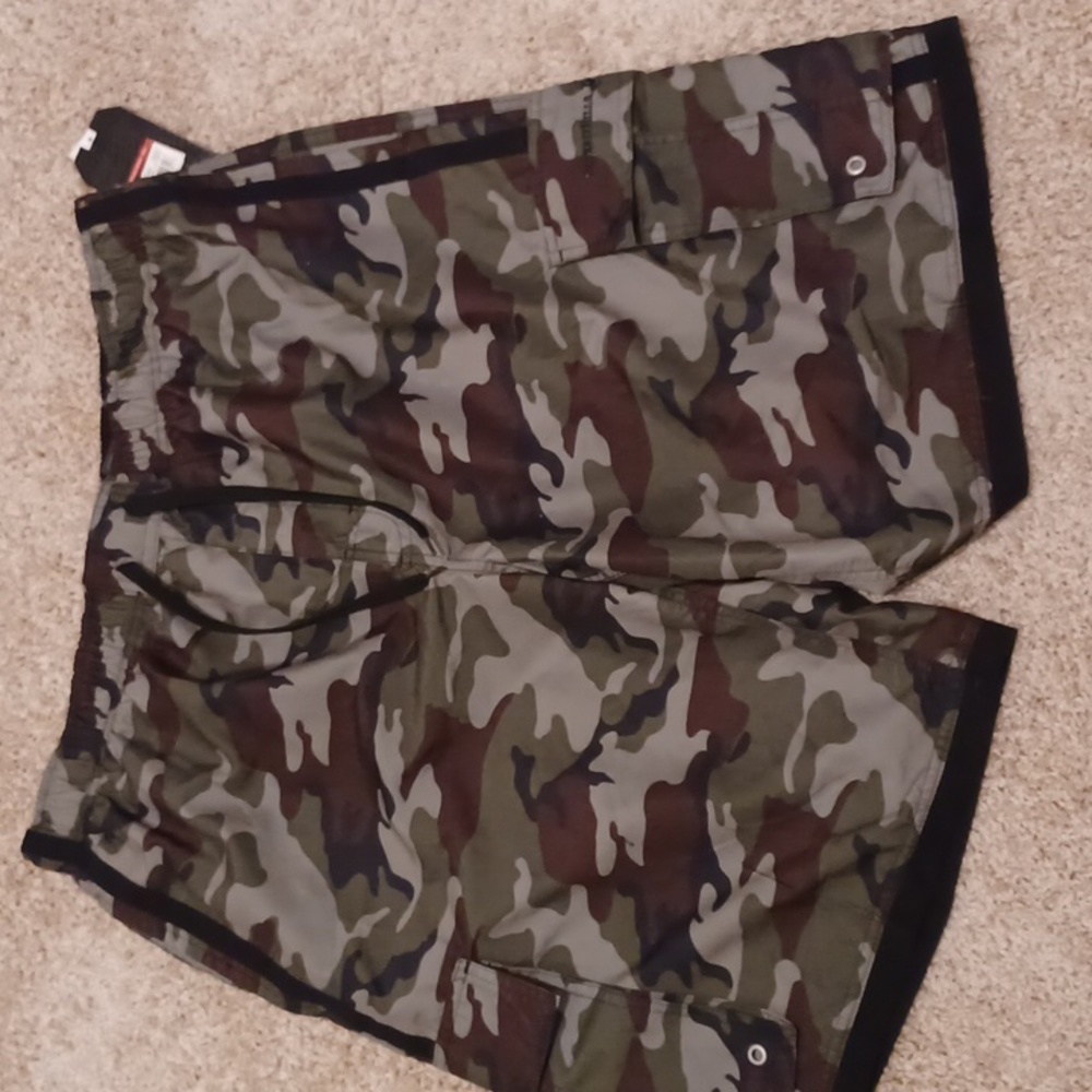 Green Camo Swim Trunks Shorts Mens Size XXL